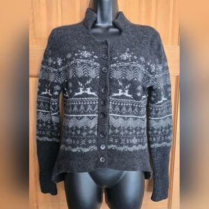 Ibex Lambswool And Cashmere Knit Cardigan